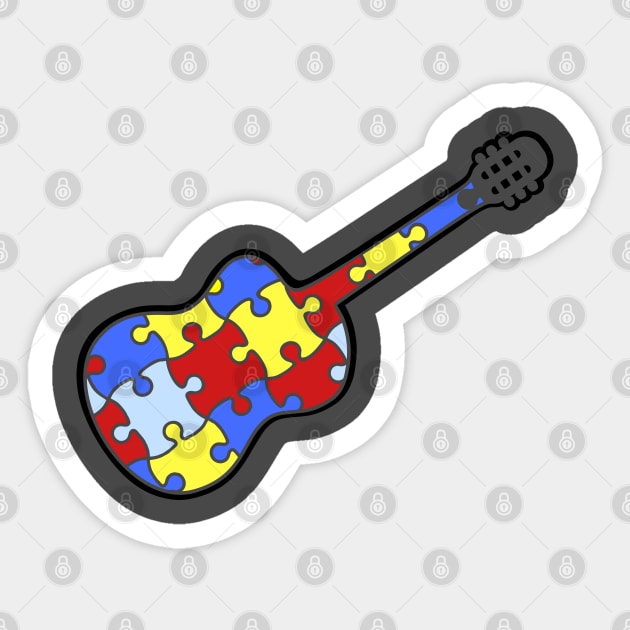 Autism Guitar Sticker by stuff101